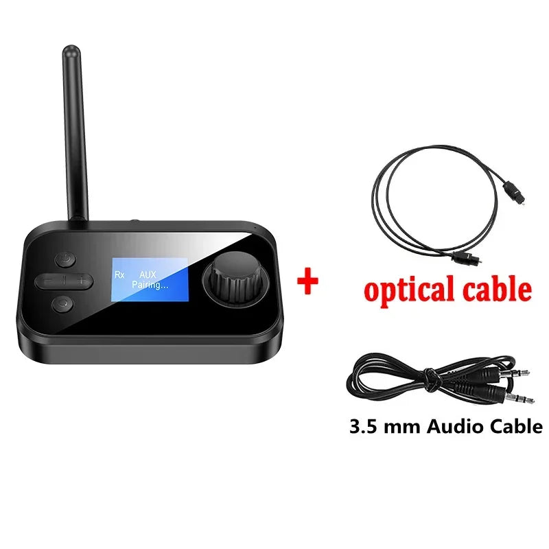 Bluetooth 5.0 Audio Transmitter Receiver SD Card Handsfree Call Stereo Wireless Adapter RCA SPDIF 3.5mm Aux Jack for TV PC Car