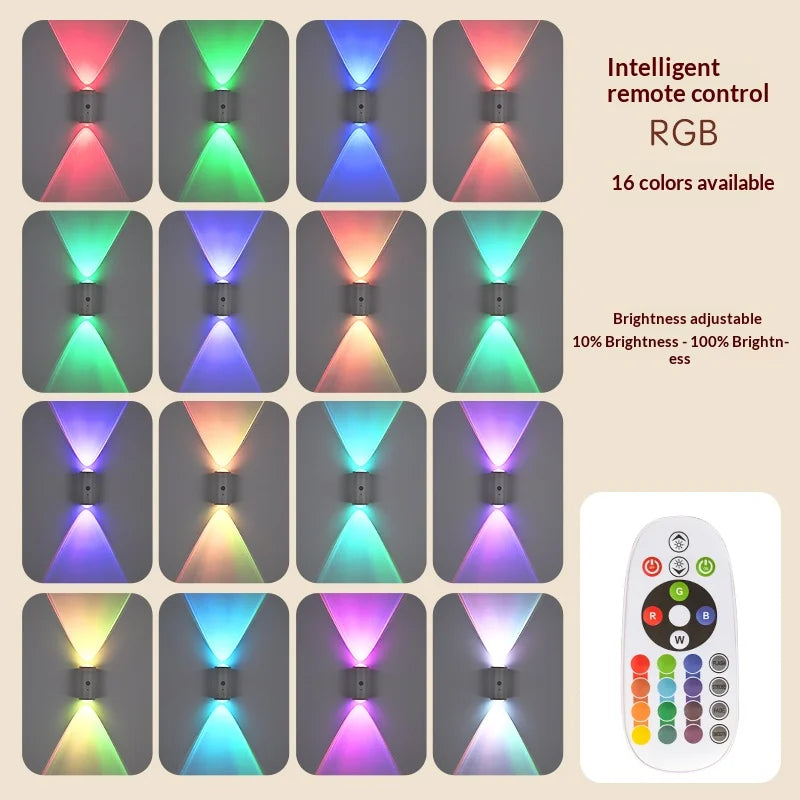 1/4-Pack Smart Cat Eye Dual Head Wall Light, Motion Sensor with Auto On/Off, 16 RGB Colors, 3M Range for Bedroom Hallway Stairs