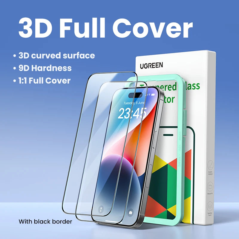UGREEN 2-Pack Tempered Glass iPhone Protector