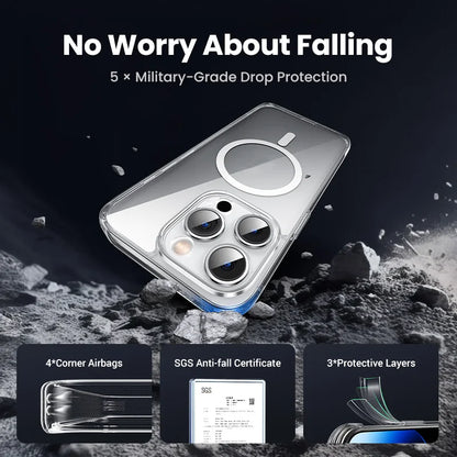 UGREEN Magnetic Case for iPhone 17 16 15 14 13 Pro Max Case Shockproof Cover for iPhone 16 Pro Max Plus 16pro Macsafe TPU Cases