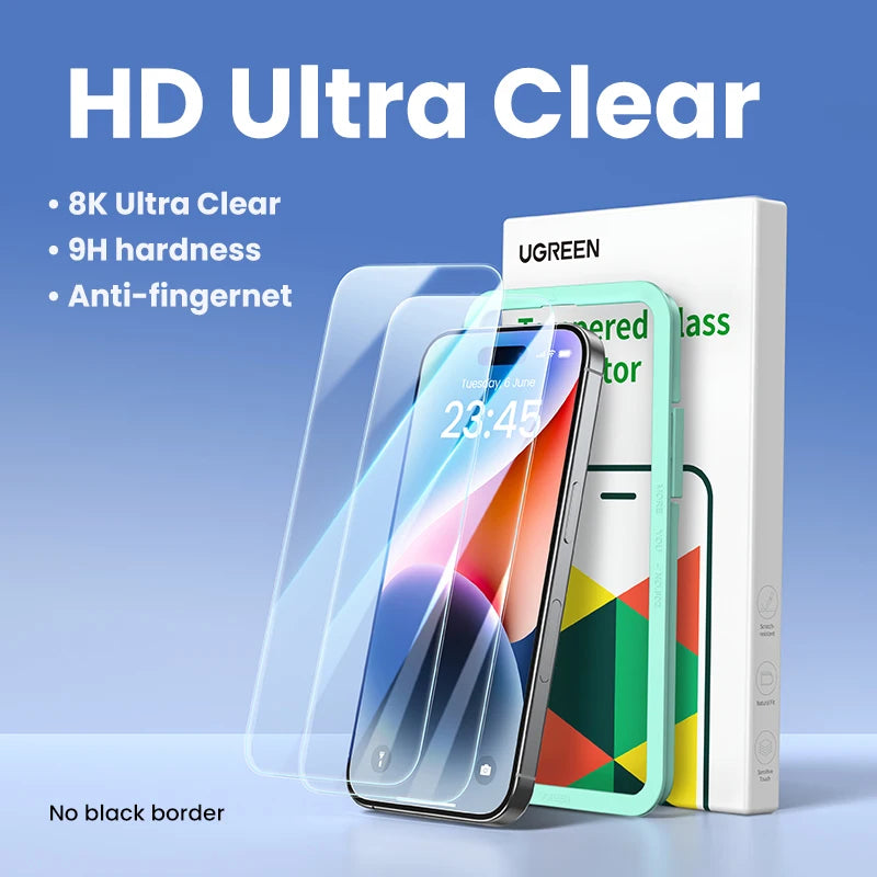 UGREEN 2-Pack Tempered Glass iPhone Protector