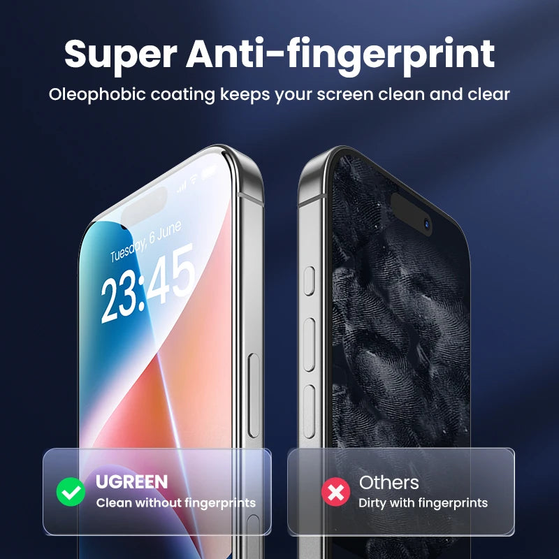 UGREEN 2-Pack Tempered Glass iPhone Protector