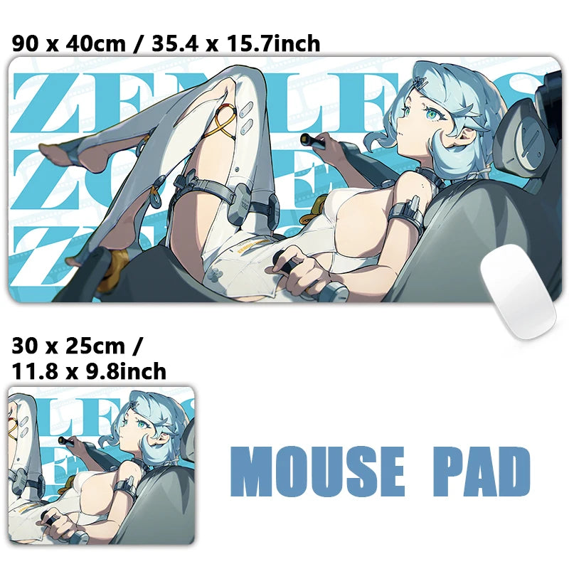 ZZZ Gaming Hoshimi Miyabi Ye Shunguang Remielle Sigrid Mouse Pad Zenless Zone Zero Keyboard Desk Mats XXL Anime Girls Mousepad