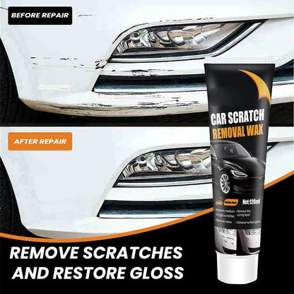 Car Scratch Removal Wax Kit,120ml Auto Paint Scratch Repair Polish with Sponge&Towel,Car Detailing Wax for Light Scratches Stain
