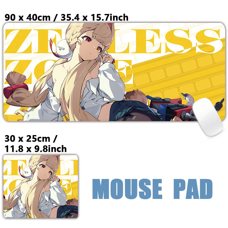 ZZZ Gaming Hoshimi Miyabi Ye Shunguang Remielle Sigrid Mouse Pad Zenless Zone Zero Keyboard Desk Mats XXL Anime Girls Mousepad