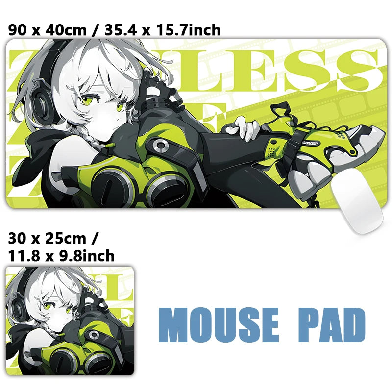 ZZZ Gaming Hoshimi Miyabi Ye Shunguang Remielle Sigrid Mouse Pad Zenless Zone Zero Keyboard Desk Mats XXL Anime Girls Mousepad