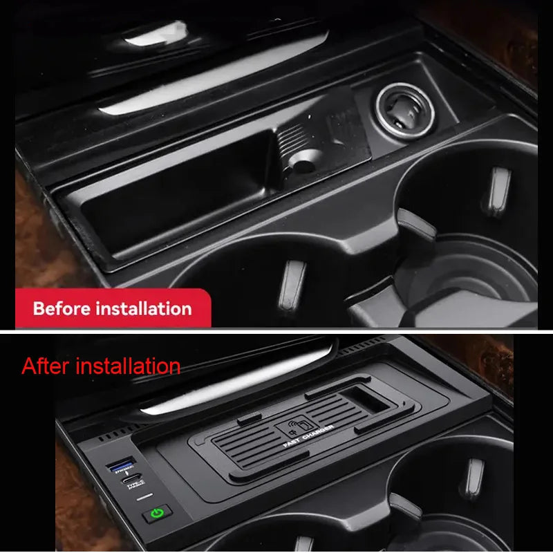 For BMW X5 F15 X6 F16 2014 2015 2016 2017 2018 15W Car Wireless Charger Fast Phone Charger