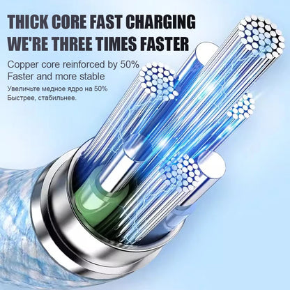 1-50Pcs 60W Type C Weaving Cable For Apple iPhone 14 13 12 11 15 17 16 Pro Max Plus USB C Fast Charging Cable Phone Accessories