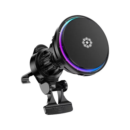 Ice Cooling Magnetic Wireless Car Charger Fast Charging Station for MagSafe iPhone 16 15 14 13 12 Pro Max Car Phone Holder Stand