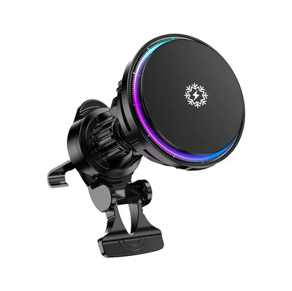 ice Cooling Magnetic Wireless Car Charger Stand for iPhone 16 15 14 13 12 Pro Max MacSafe Car Phone Holder Fast Charging Station