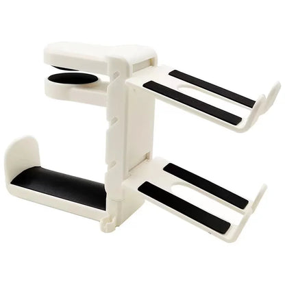 New 2In1 Gaming Headphone Stand Adjustable Desk Edge Hook Gamepad Headset Desk Hanger Rotation Headset Support Earphone Holder