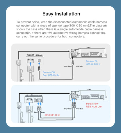 ANYFAR For Mazda Retrofit Kit Wired CarPlay Android Auto USB Adapter Hub OEM For Mazda 2 3 6 CX30 CX5 CX8 CX9 MX5 TK78669U0C