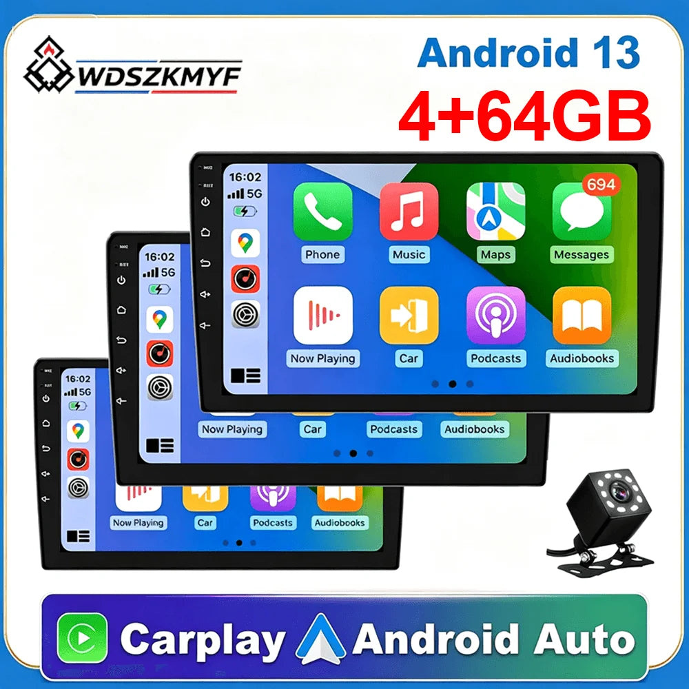7/9/10 Inch Universal Android 13 Car Radio 64G Autoradio Android 2 Din Car Radio GPS BT Central Multimedia Smart Car Systems