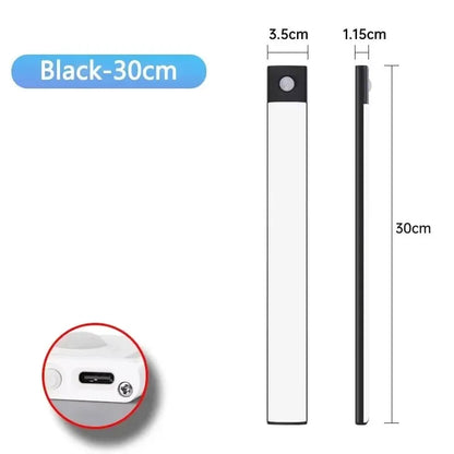 10/20/30/40/50cm 3 in 1 Under Cabinet Lights LED Motion Sensor Light for Cupboard Bedroom Wardrobe Closet Indoor Night Light