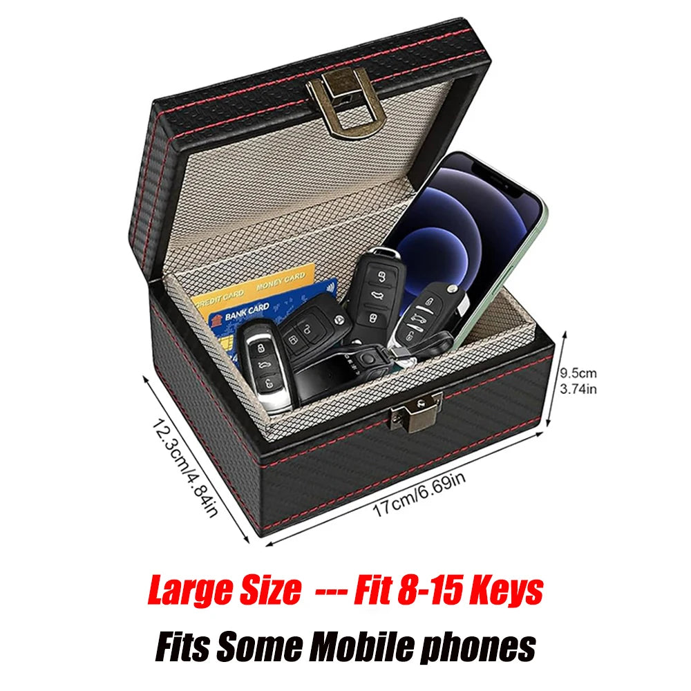 Anti Theft Faraday Box with Bag for Key Fob Cage RFID Faraday Key Fob Protector Radiation-proof Mobile Phone Box Car Keyless