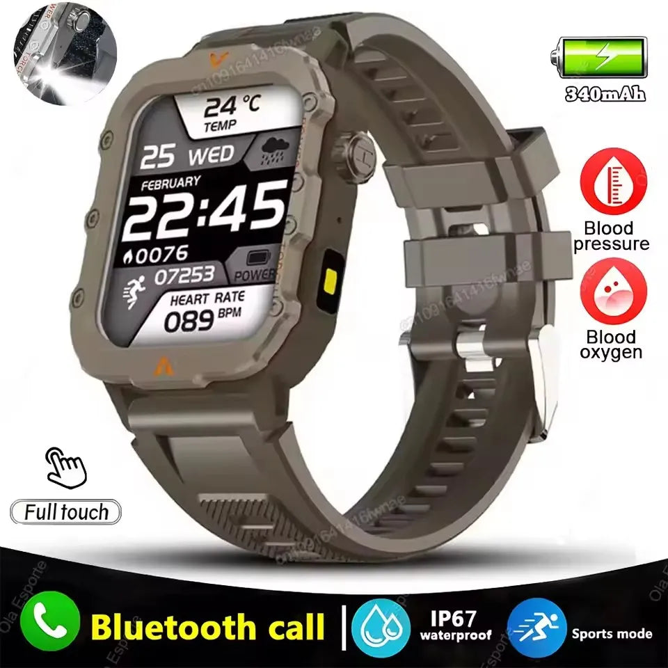 2025 New LED Men's Smartwatch Bluetooth Talking Smartwatch Multi Sport Mode Health Monitor Outdoor Sport Smart Watch For Android