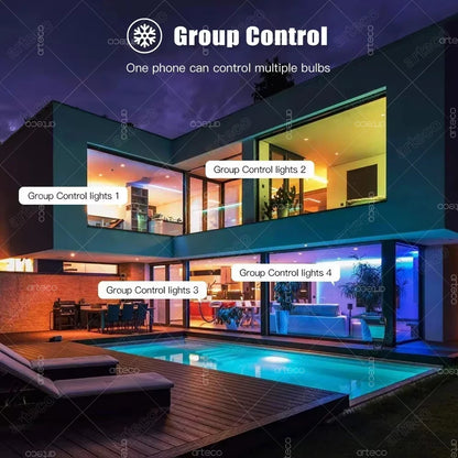 Tuya E14 Candle Lamps APP Control Smart Bulb Bluetooth Or WIFI RGBCW Light Dimmable LED Lamps 220-240V Smart Life Group Control