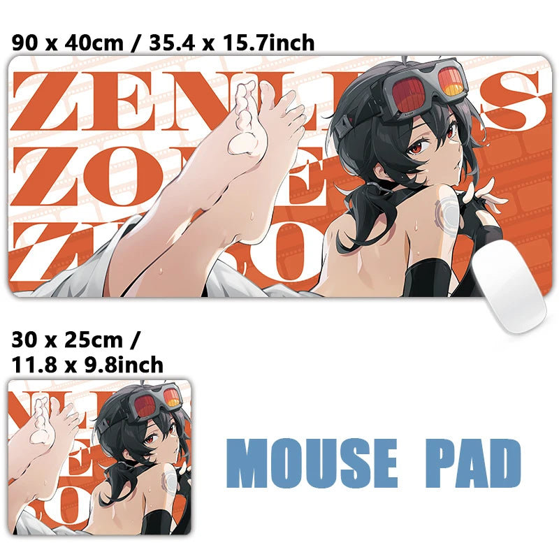 ZZZ Gaming Hoshimi Miyabi Ye Shunguang Remielle Sigrid Mouse Pad Zenless Zone Zero Keyboard Desk Mats XXL Anime Girls Mousepad