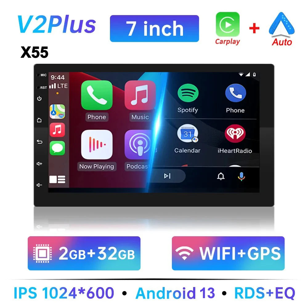 7/9/10 Inch Universal Android 13 Car Radio 64G Autoradio Android 2 Din Car Radio GPS BT Central Multimedia Smart Car Systems