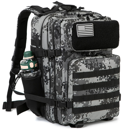 45L Tactical Backpack Survival Bag Hunting MOLLE Backpack GYM For Men EDC Outdoor Hiking Rucksack With Bottle Holder