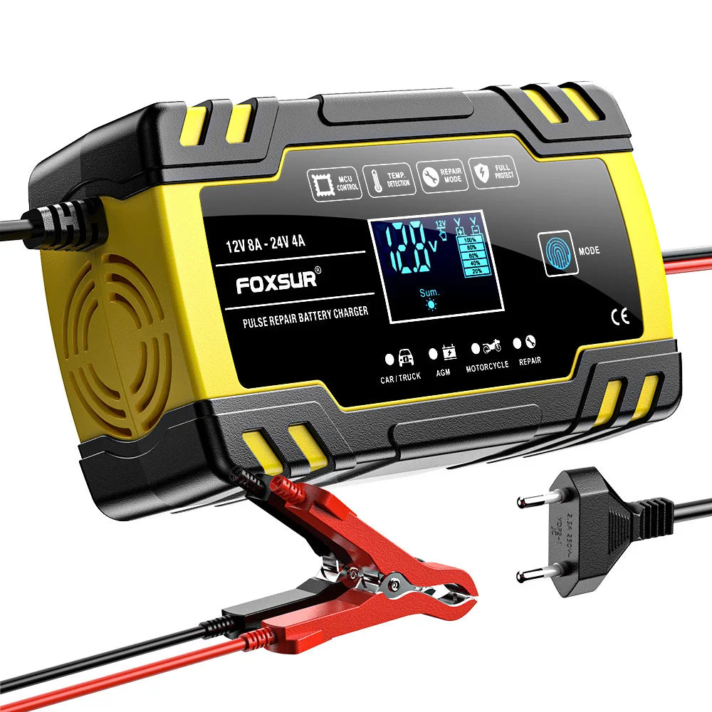 12V 24V Motorcycle And Car Battery Charger Truck Repair Charger AGM Charger