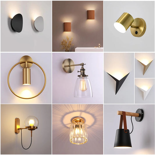 Modern Indoor LED Wall Lamps Home Decoration Lighting Ling Room Bedroom Bedside Wall Fixtures Lighting