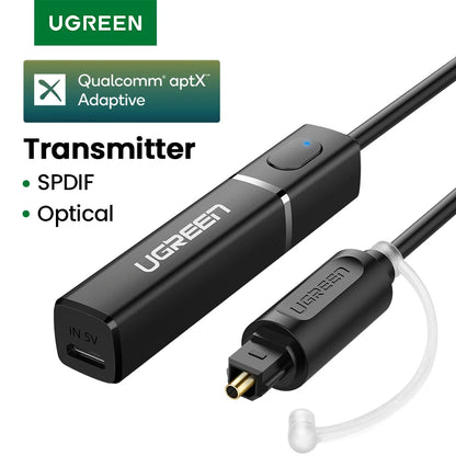 Bluetooth Transmitter with aptX HD Adaptive 5.4 TV PC HD Digital Toslink Optical SPDIF Adapter Audio Wireless Transmitter