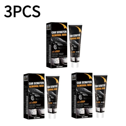 Car Scratch Removal Wax Kit,120ml Auto Paint Scratch Repair Polish with Sponge&Towel,Car Detailing Wax for Light Scratches Stain