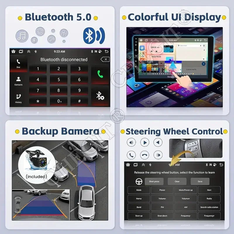 7/9/10 Inch Universal Android 13 Car Radio 64G Autoradio Android 2 Din Car Radio GPS BT Central Multimedia Smart Car Systems