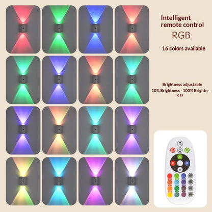 1/4-Pack Smart Cat Eye Dual Head Wall Light, Motion Sensor with Auto On/Off, 16 RGB Colors, 3M Range for Bedroom Hallway Stairs