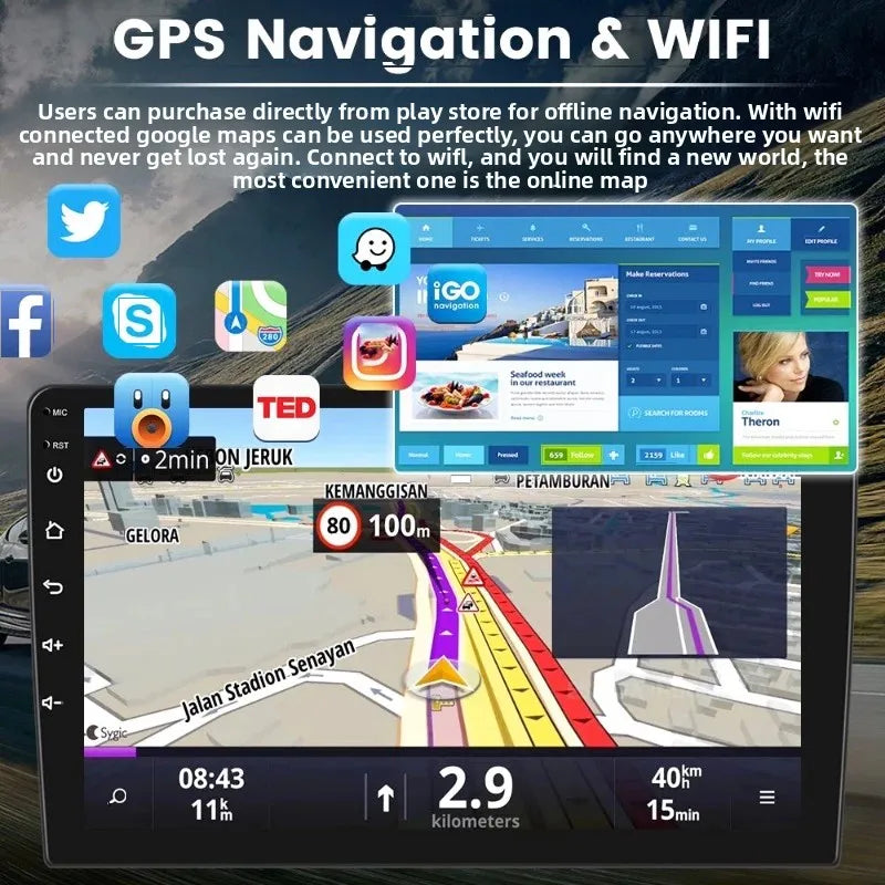 7/9/10 Inch Universal Android 13 Car Radio 64G Autoradio Android 2 Din Car Radio GPS BT Central Multimedia Smart Car Systems