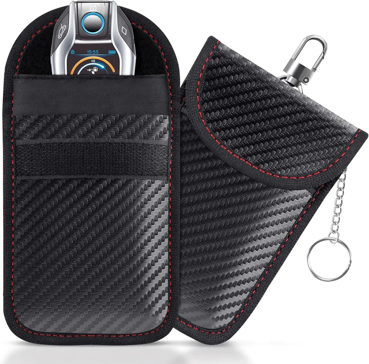 Anti Theft Faraday Box with Bag for Key Fob Cage RFID Faraday Key Fob Protector Radiation-proof Mobile Phone Box Car Keyless
