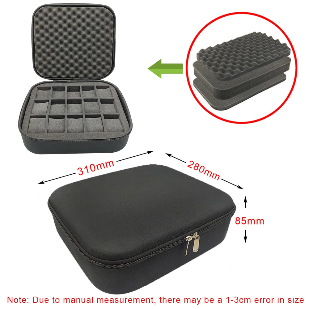 DIY Foam Hard Carry Case Storage Box Travel Zipper Bag For Outdoor Tool Accessories Personalization Shockproof Camera Bag