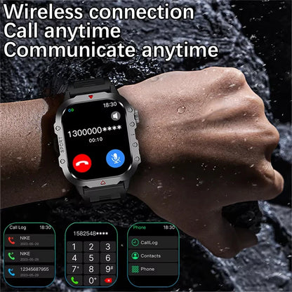 2026 New Smart Watch Men Bluetooth Calling Fitness Tracker LED Flashlight Sleep Monitor Sports Smartwatch For Android iOS