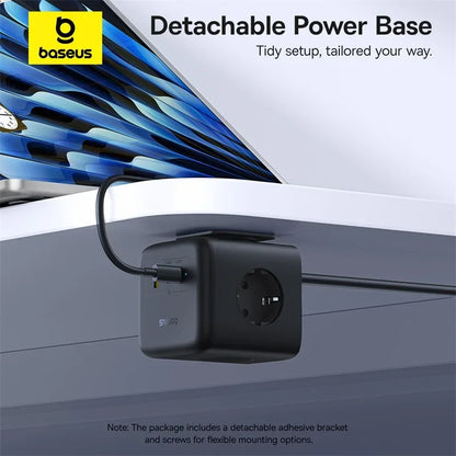 Baseus 67W GaN Fast Charger Power Strip 3AC 3680W Outlet USB-C Fast Charging Desktop Station For Laptop iPhone Samsung Xiaomi