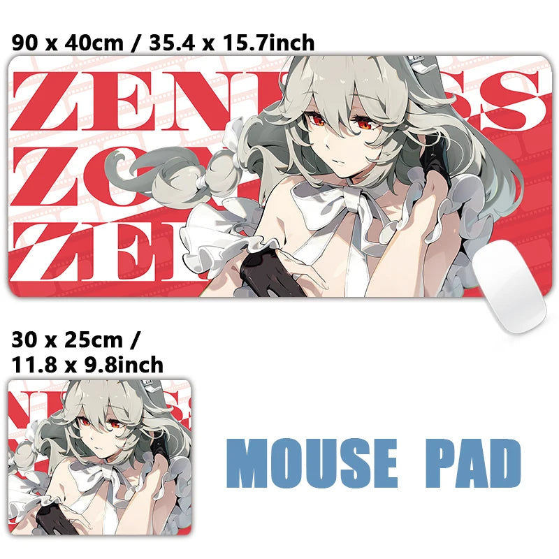 ZZZ Gaming Hoshimi Miyabi Ye Shunguang Remielle Sigrid Mouse Pad Zenless Zone Zero Keyboard Desk Mats XXL Anime Girls Mousepad