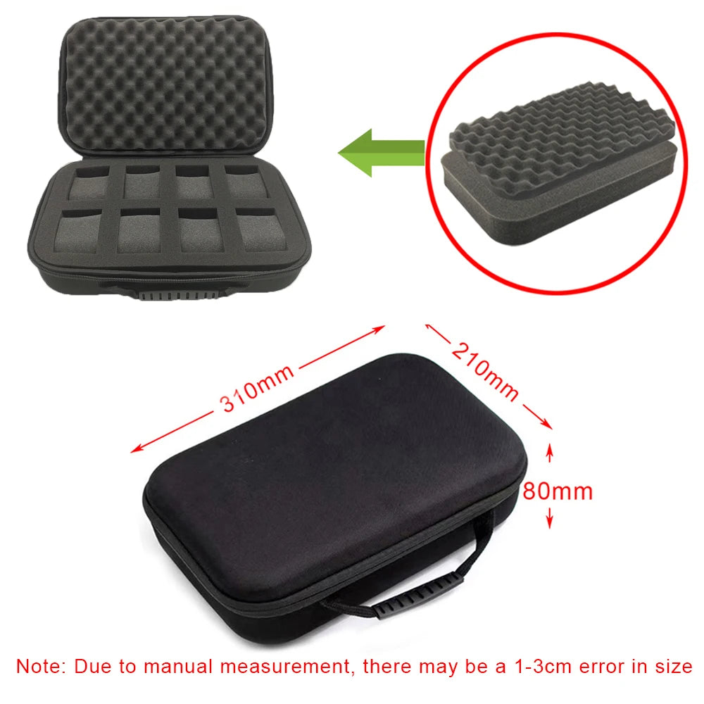 DIY Foam Hard Carry Case Storage Box Travel Zipper Bag For Outdoor Tool Accessories Personalization Shockproof Camera Bag