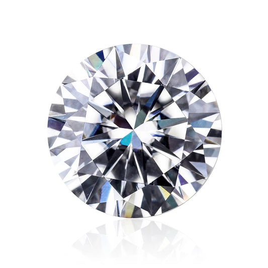 1 round moissanite cut with 8 hearts and 8 arrows, D color, VVS1 clarity, 0.1 carat-5 carat, suitable for making inlaid pendant