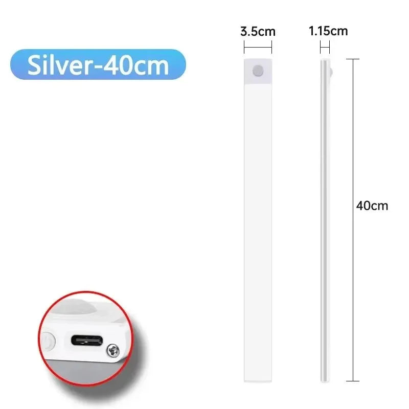 10/20/30/40/50cm 3 in 1 Under Cabinet Lights LED Motion Sensor Light for Cupboard Bedroom Wardrobe Closet Indoor Night Light