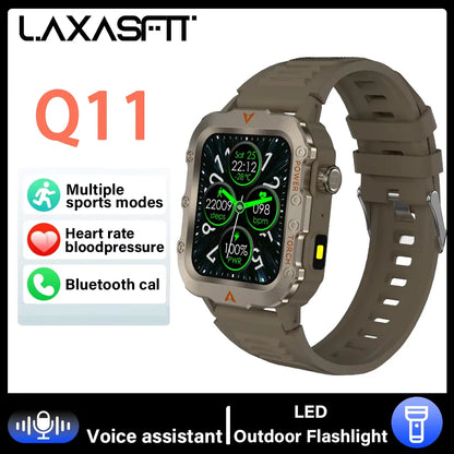 2026 New Smart Watch Men Bluetooth Calling Fitness Tracker LED Flashlight Sleep Monitor Sports Smartwatch For Android iOS