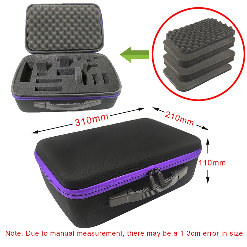 DIY Foam Hard Carry Case Storage Box Travel Zipper Bag For Outdoor Tool Accessories Personalization Shockproof Camera Bag