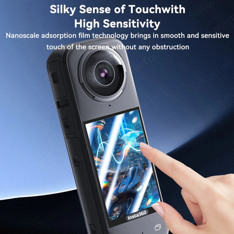 For Insta360 X5 X4 Lens Guards + Storage Bag + Screen Protector Film for Insta 360 X4 X5 Lens Protector Anti-scratch Accessory