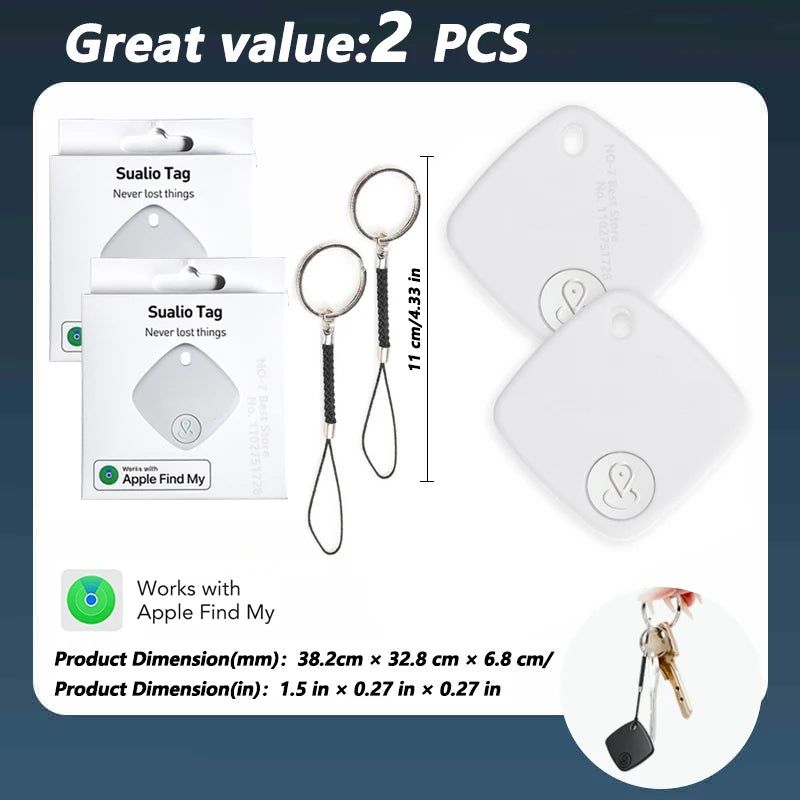 Bluetooth Mini Tracking Device for Apple Find My APP Smart Tag Kid Pet Car GPS Lost Tracker Anti-Lost Alarm Reminder Positioner