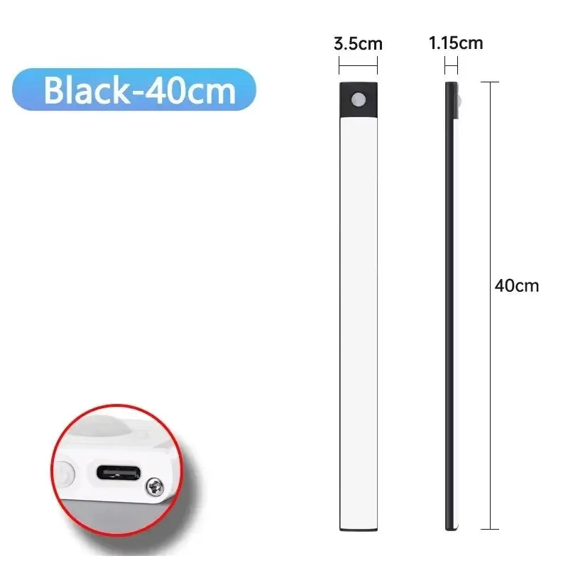 10/20/30/40/50cm 3 in 1 Under Cabinet Lights LED Motion Sensor Light for Cupboard Bedroom Wardrobe Closet Indoor Night Light