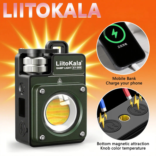LiitoKala New Keychain Light 120-3500LM Rechargeable Flashlight Multifunctional Portable 3000mAh Battery Work Light