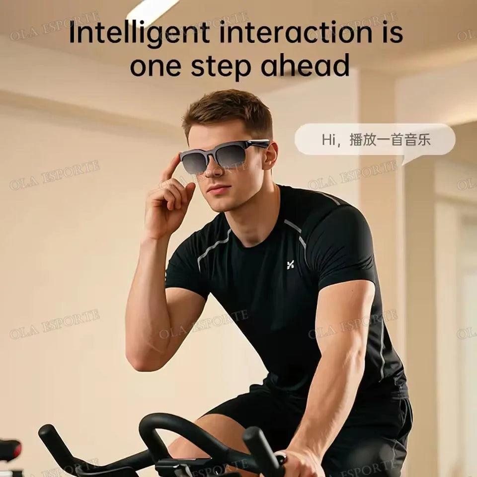New Camera Control Smart Glasses Music Sunglasses Headphones Wireless Bluetooth Call Headset HIFI Audio glasses For Android HT30
