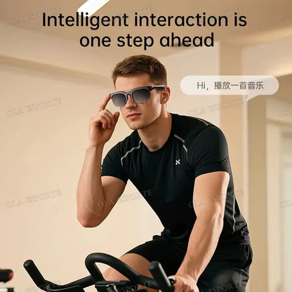 New Camera Control Smart Glasses Music Sunglasses Headphones Wireless Bluetooth Call Headset HIFI Audio glasses For Android HT30