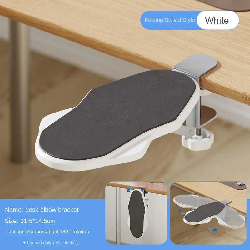 Foldable Ergonomic Computer Desk Arm Rest Pad Wrist Rest Support For Keyboard Armrest Extender Rotating Mouse Pad Holder Rack