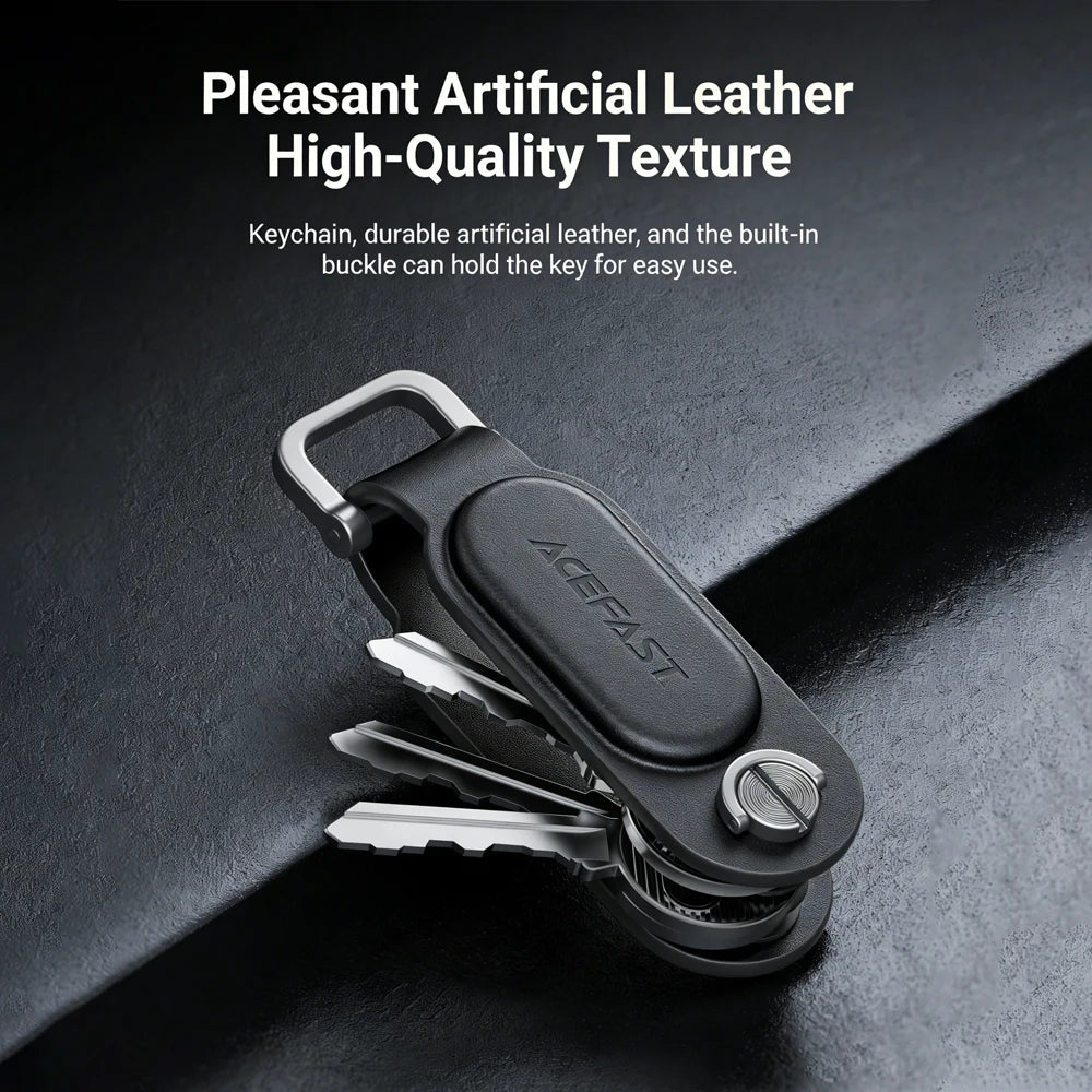 ACEFAST Anti Lost Tracking Locator Keychain For Apple Find My PU Leather Locate Suitcase Keys Bag Proactive Anti-Loss Function