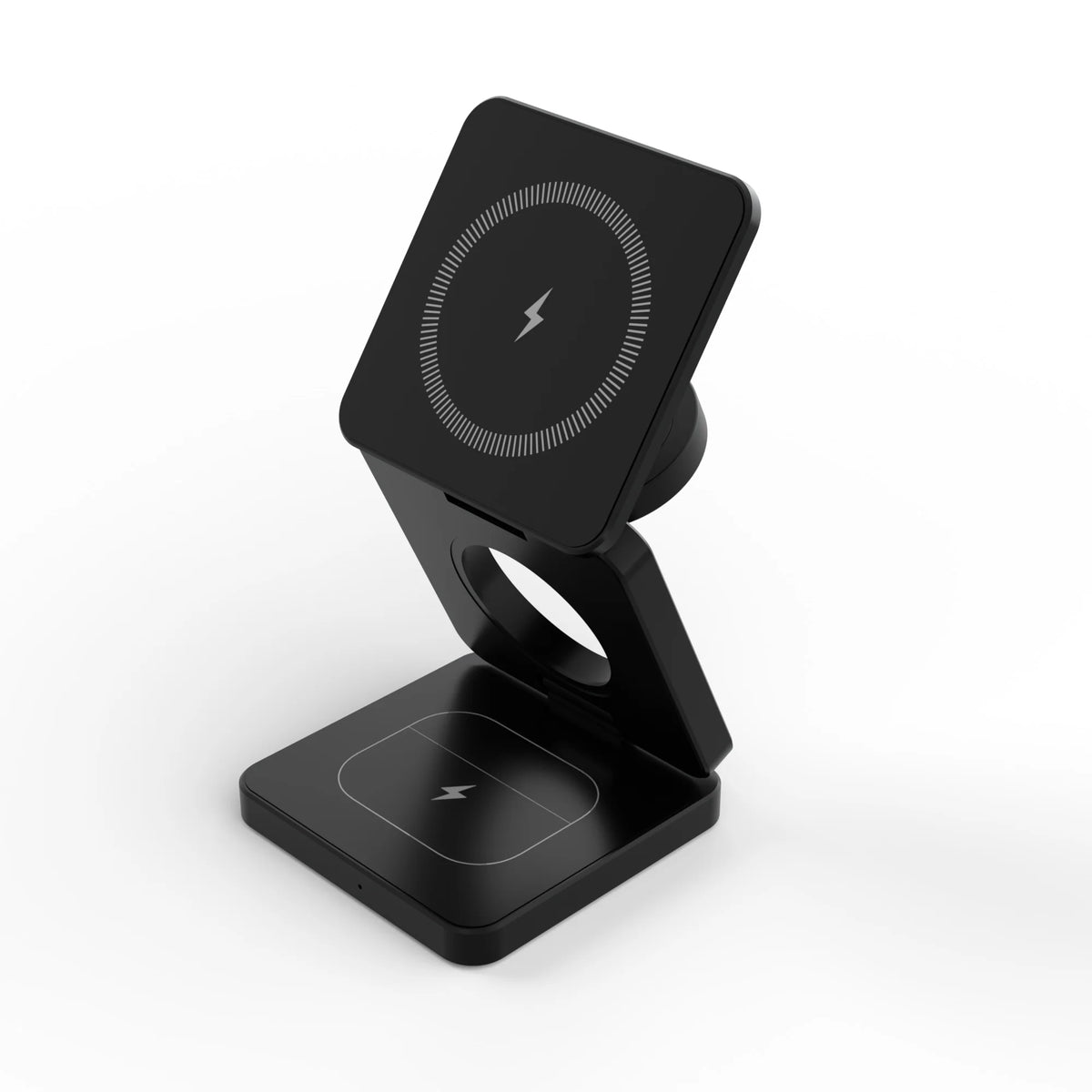 Qi1/Qi2.2 Foldable 3-in-1 Magnetic Wireless Charging Station for iPhone 12~17 Series AirPods iWatch Portable Travel Charger
